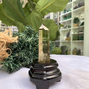 TRỤ THẠCH ANH VÀNG ÁM KHÓI -CITRINE SMOKY QUARTZ POINT- KT: 11,8 x 3 CM KL: 0.155 KG (TK28)