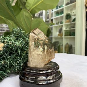 TRỤ THẠCH ANH VÀNG ÁM KHÓI -CITRINE SMOKY QUARTZ POINT- KT: 12,3 x 6,2 CM KL: 0.425 KG (TK12)