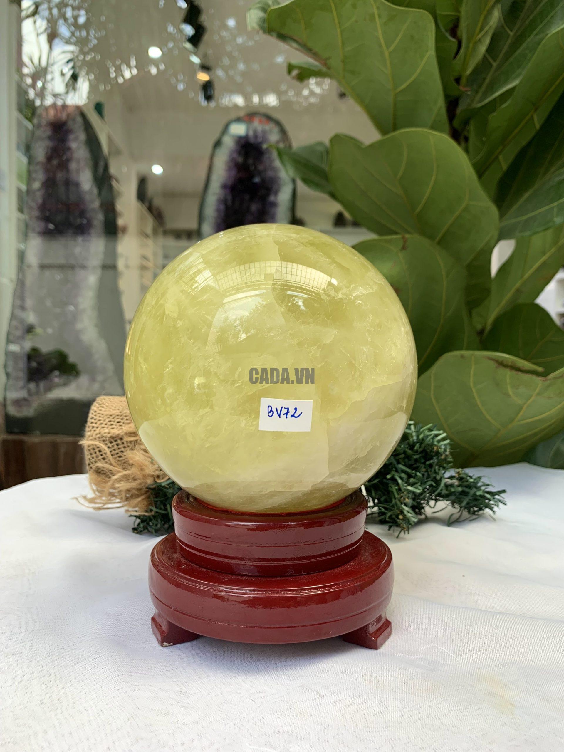 Bi cầu Thạch Anh Vàng – Citrine Sphere (BV72) 