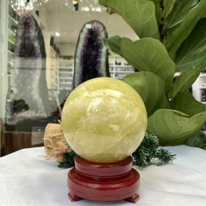 Bi cầu Thạch Anh Vàng – Citrine Sphere (BV72)