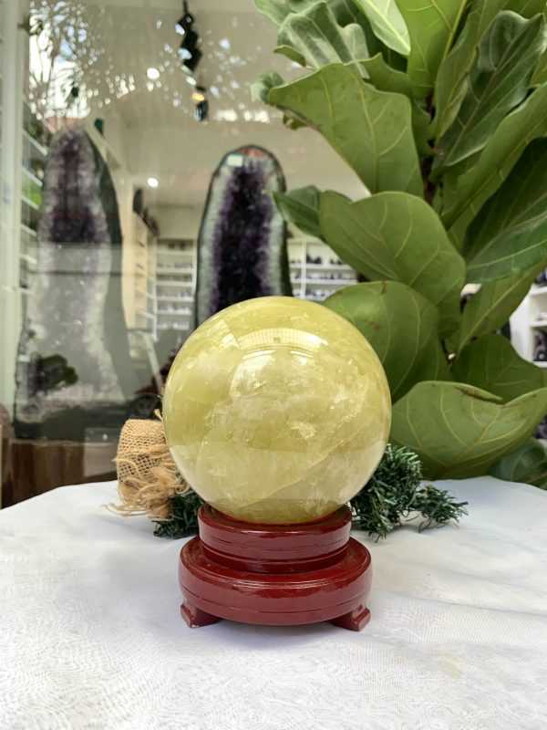 Bi cầu Thạch Anh Vàng – Citrine Sphere (BV72)