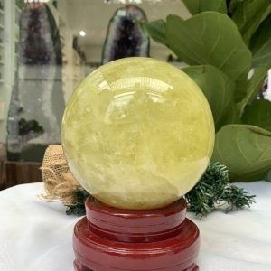 Bi cầu Thạch Anh Vàng – Citrine Sphere (BV72)