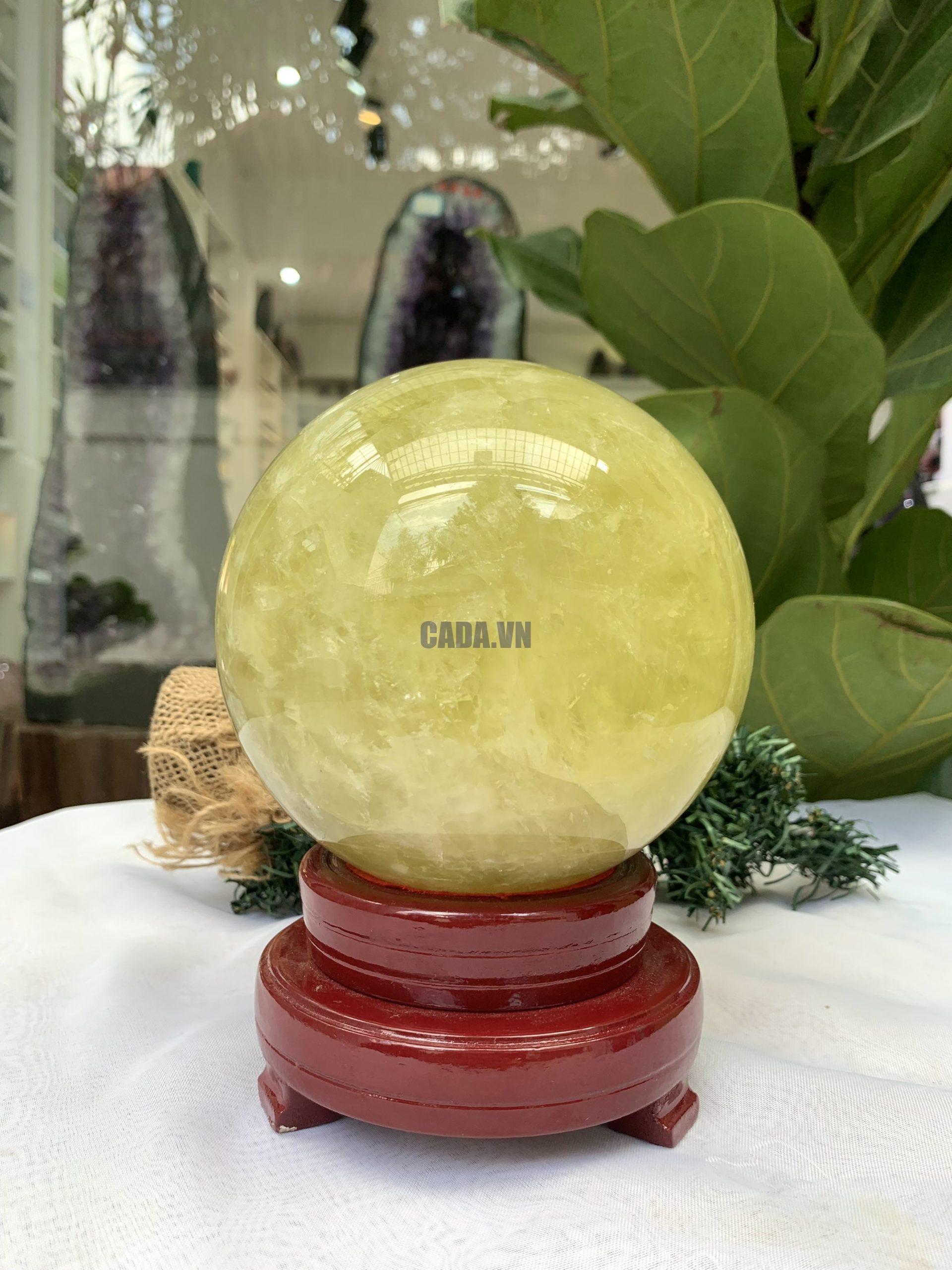 Bi cầu Thạch Anh Vàng – Citrine Sphere (BV72) 