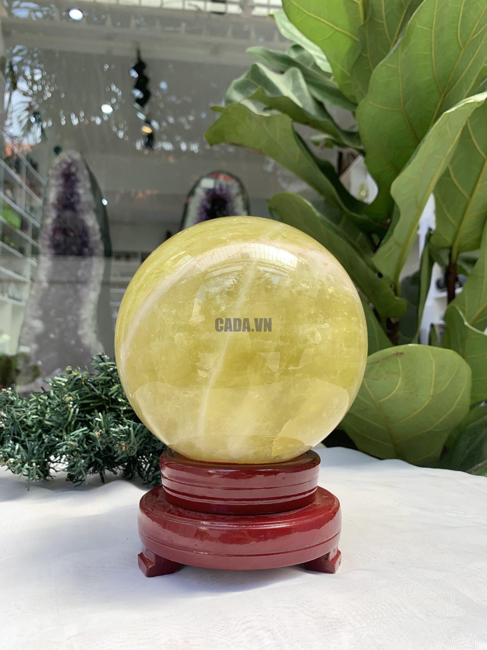 Bi cầu Thạch Anh Vàng – Citrine Sphere (BV74)