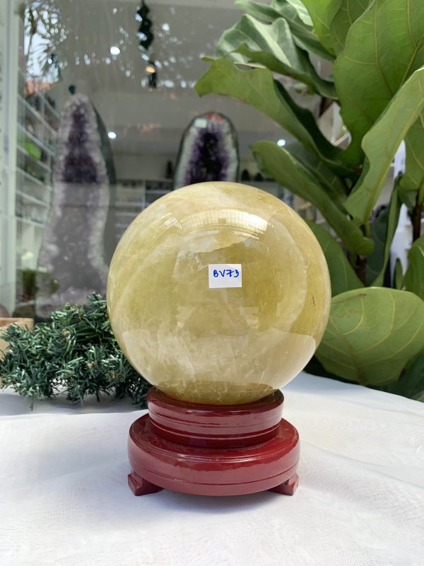 Bi cầu Thạch Anh Vàng – Citrine Sphere (BV73)