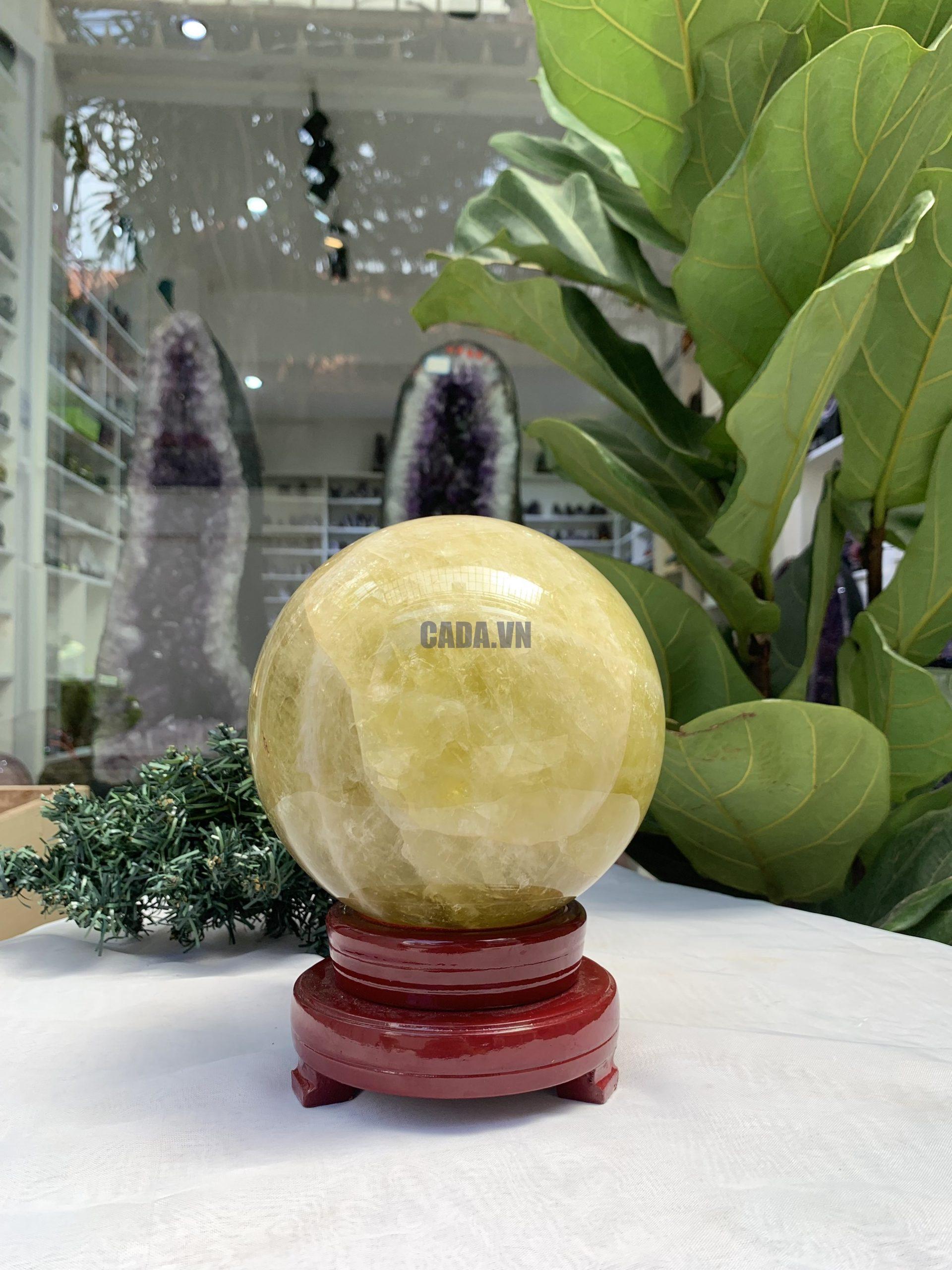 Bi cầu Thạch Anh Vàng – Citrine Sphere (BV73)