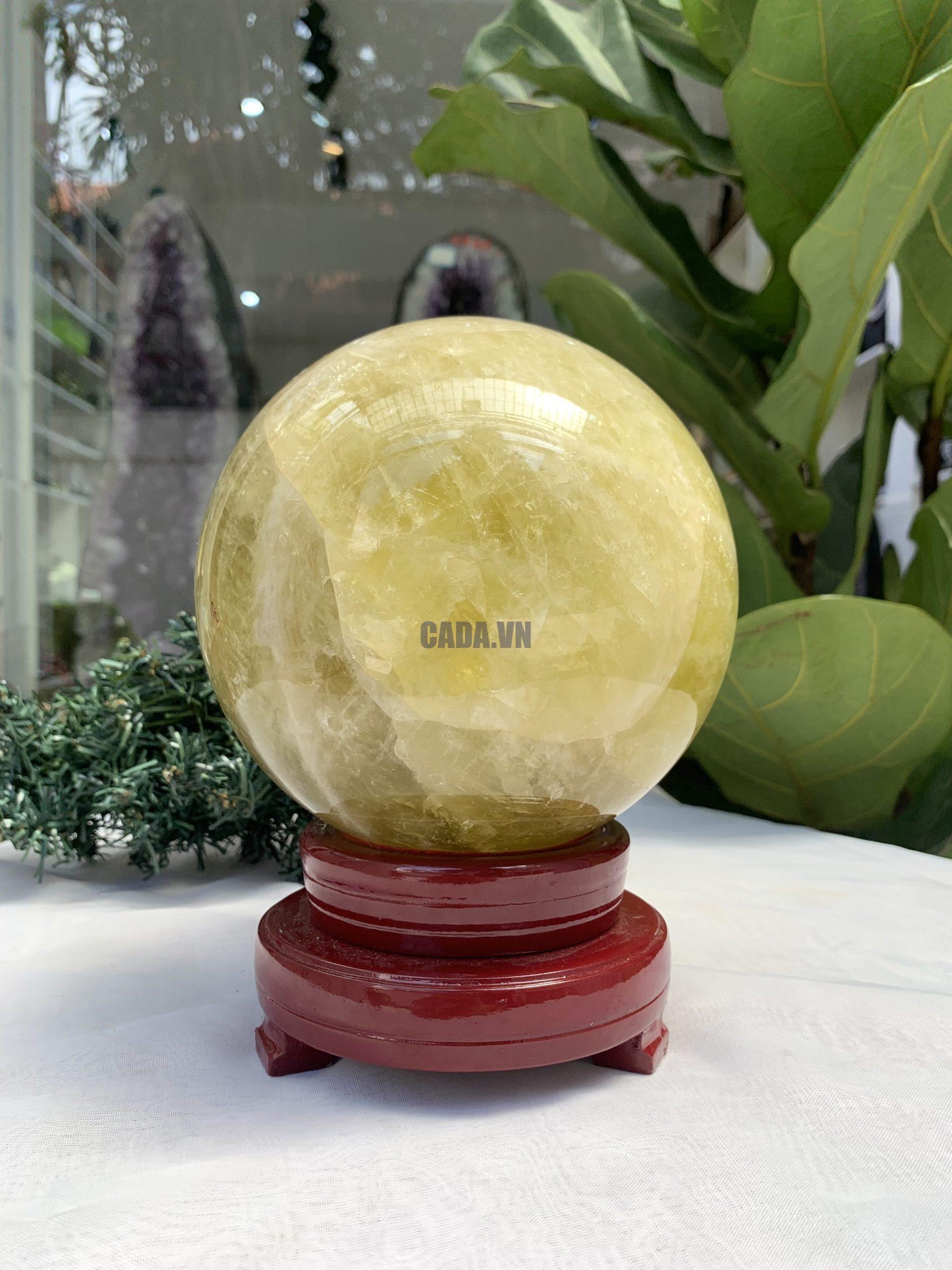 Bi cầu Thạch Anh Vàng – Citrine Sphere (BV73) 