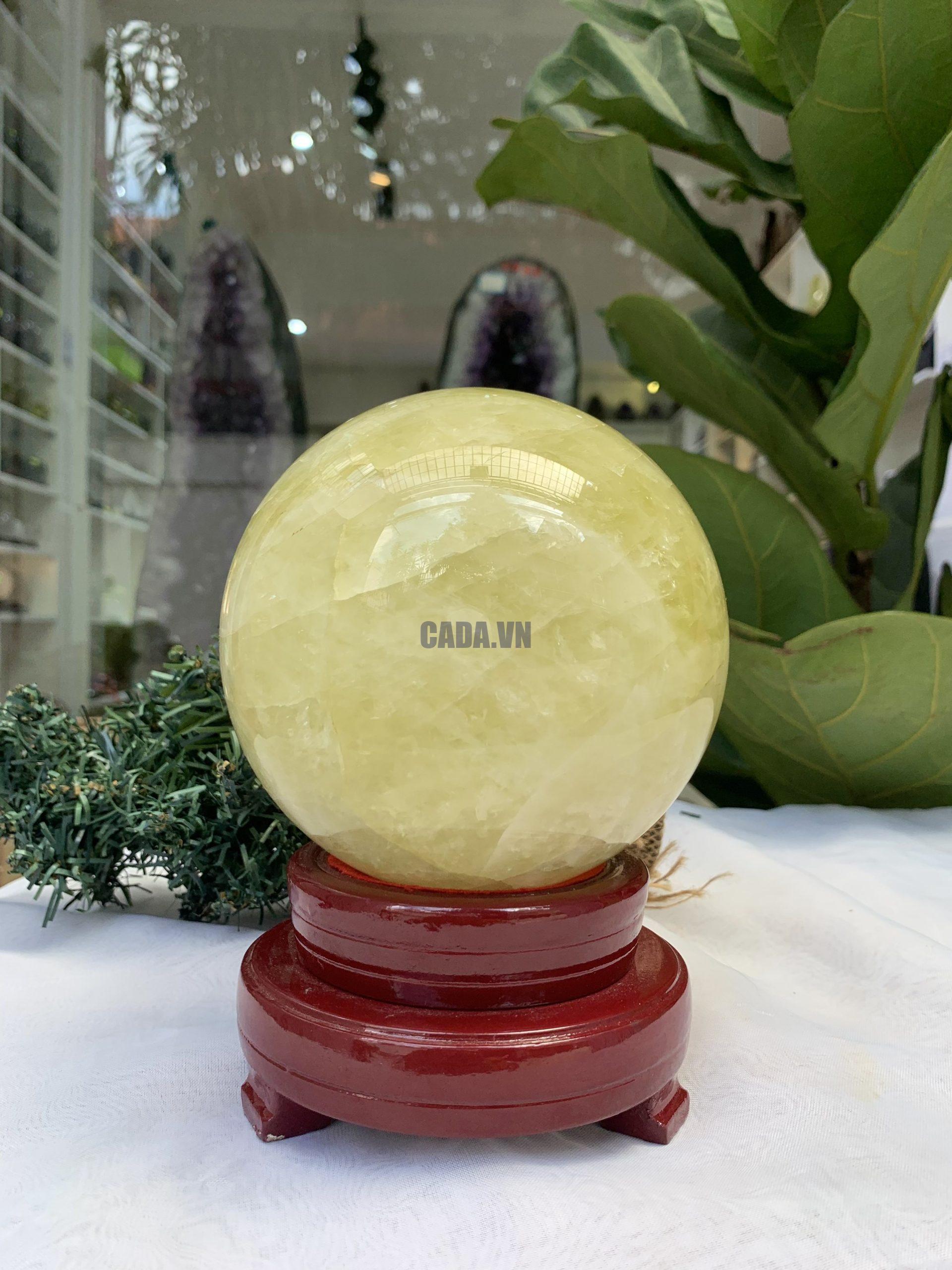 Bi cầu Thạch Anh Vàng – Citrine Sphere (BV64) 