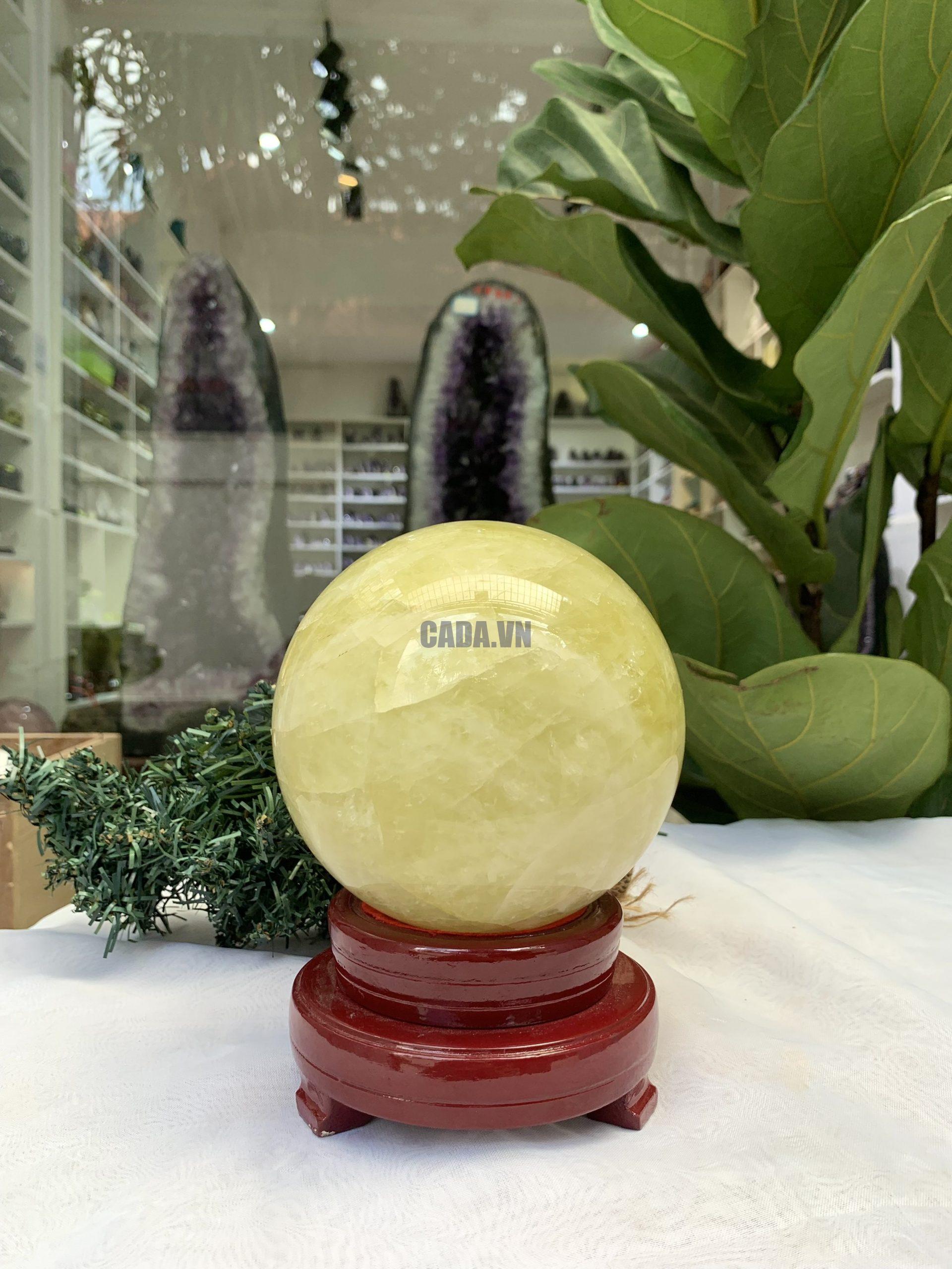 Bi cầu Thạch Anh Vàng – Citrine Sphere (BV65)