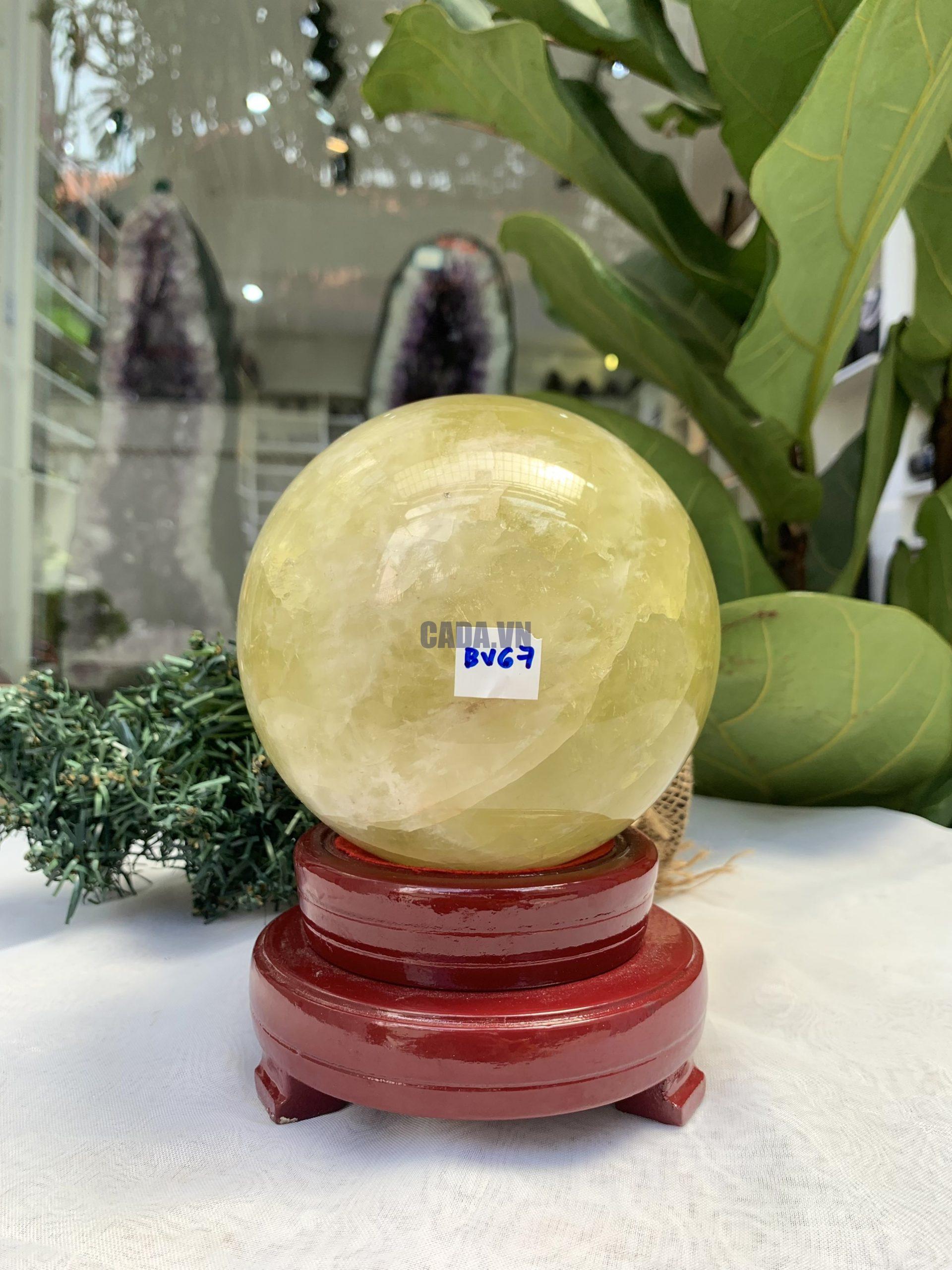 Bi cầu Thạch Anh Vàng – Citrine Sphere (BV67)
