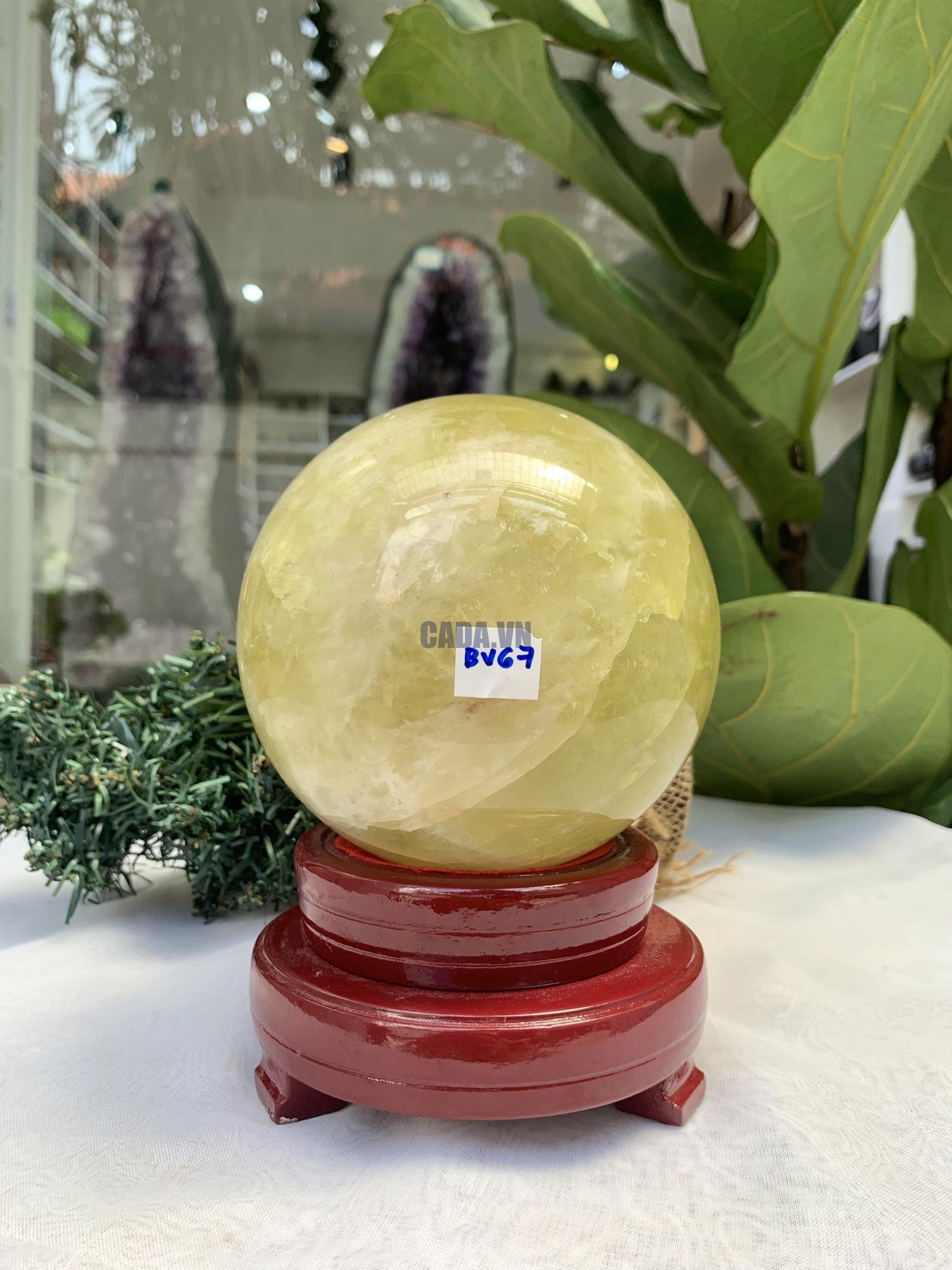 Bi cầu Thạch Anh Vàng – Citrine Sphere (BV67)