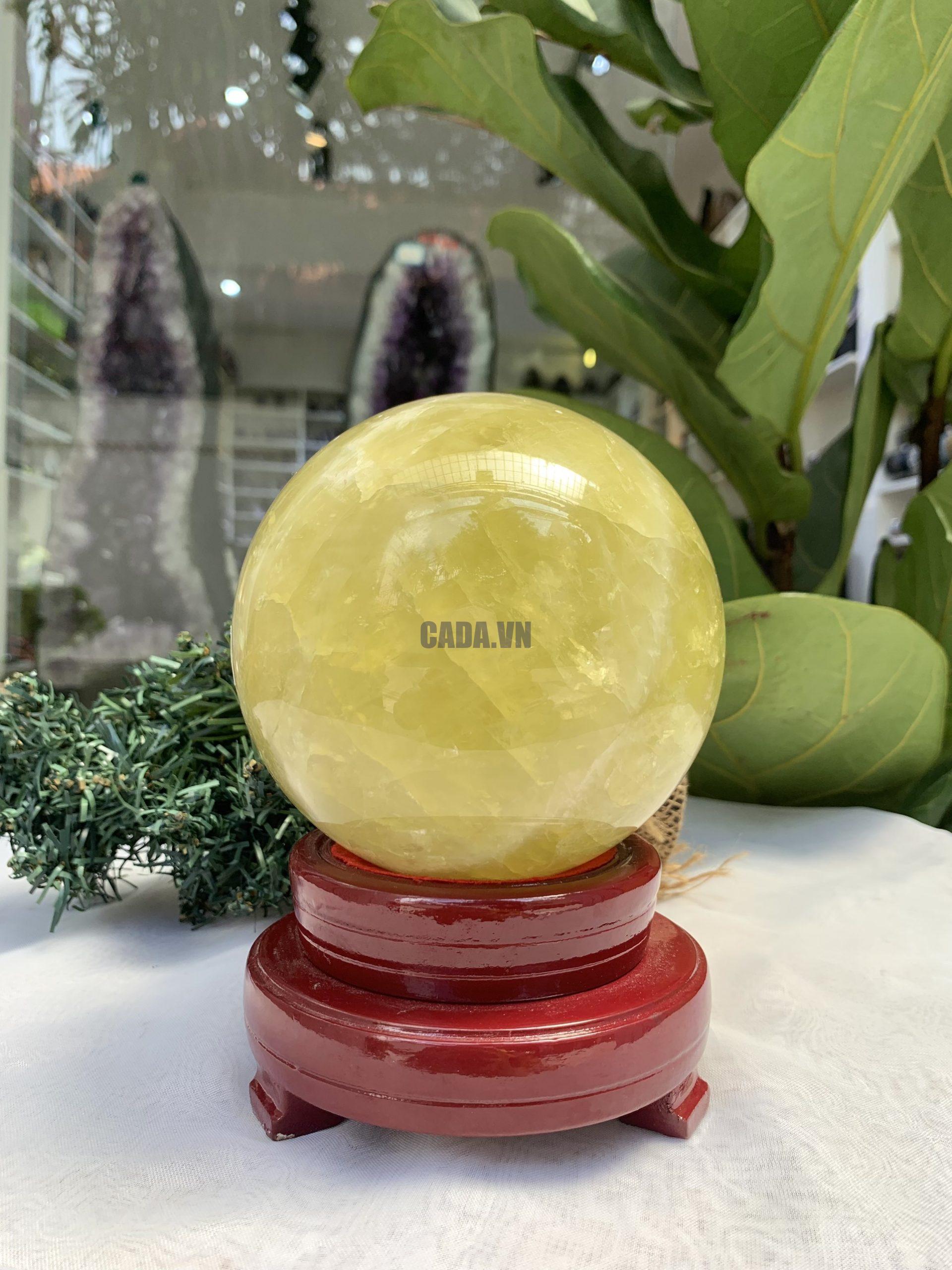 Bi cầu Thạch Anh Vàng – Citrine Sphere (BV67)