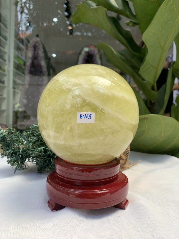 Bi cầu Thạch Anh Vàng – Citrine Sphere (BV69)