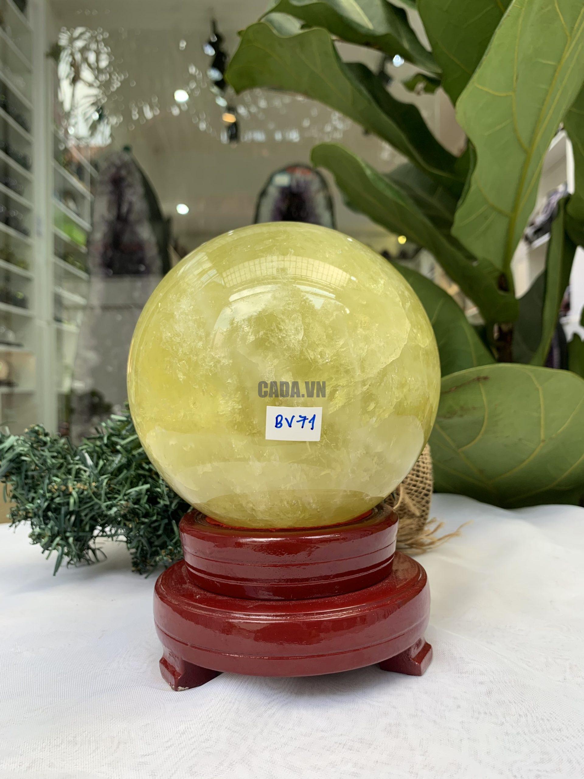 Bi cầu Thạch Anh Vàng – Citrine Sphere (BV71) 