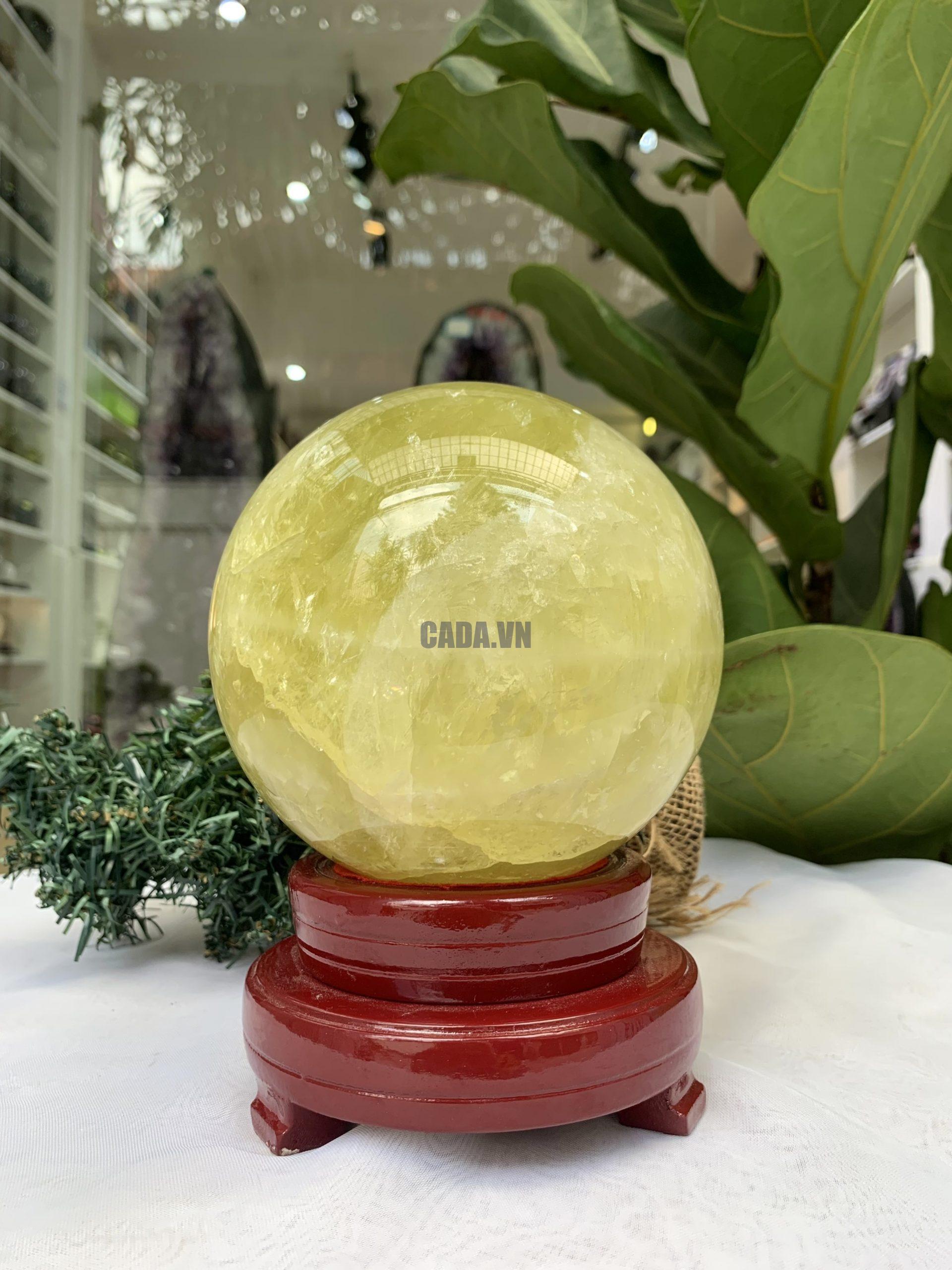 Bi cầu Thạch Anh Vàng – Citrine Sphere (BV71) 