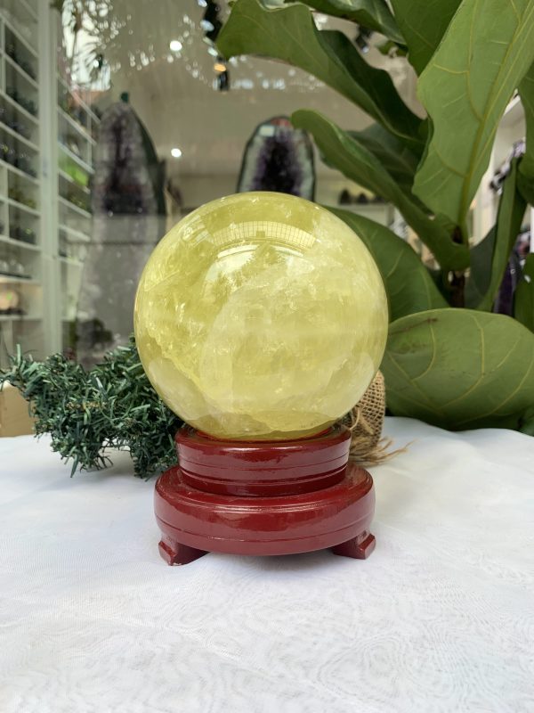 Bi cầu Thạch Anh Vàng – Citrine Sphere (BV71)