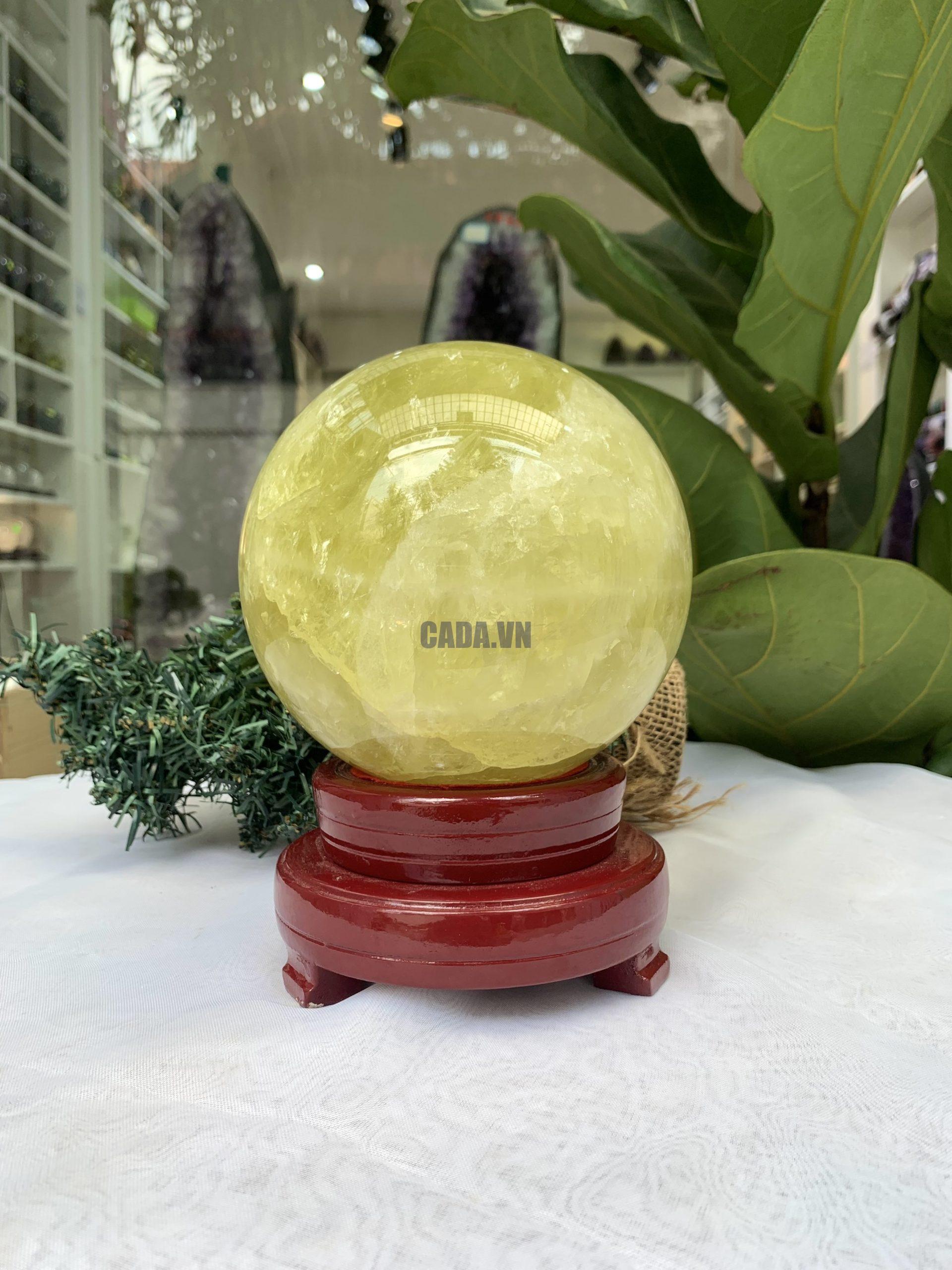 Bi cầu Thạch Anh Vàng – Citrine Sphere (BV71) 