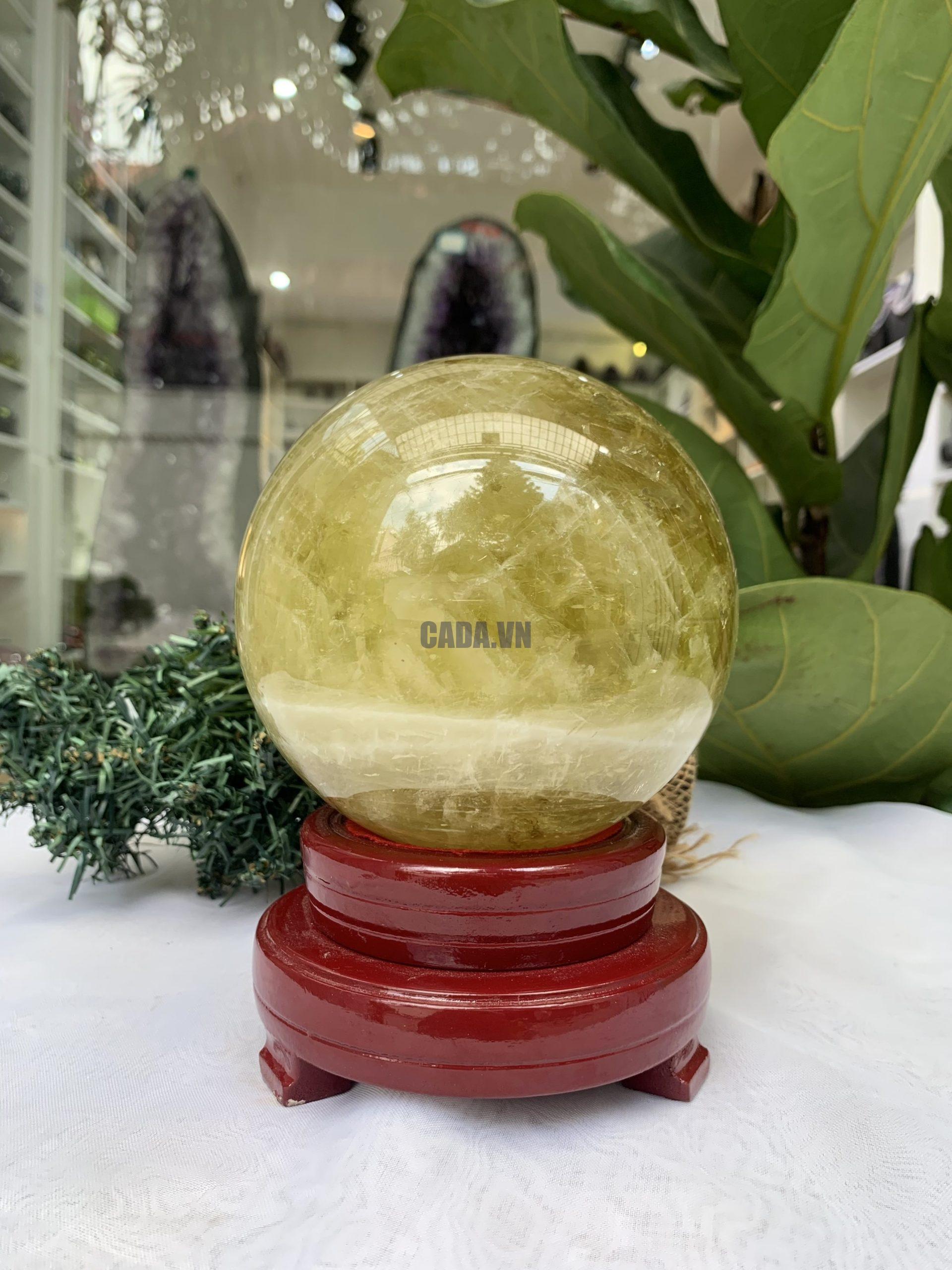 Bi cầu Thạch Anh Vàng – Citrine Sphere (BV66)