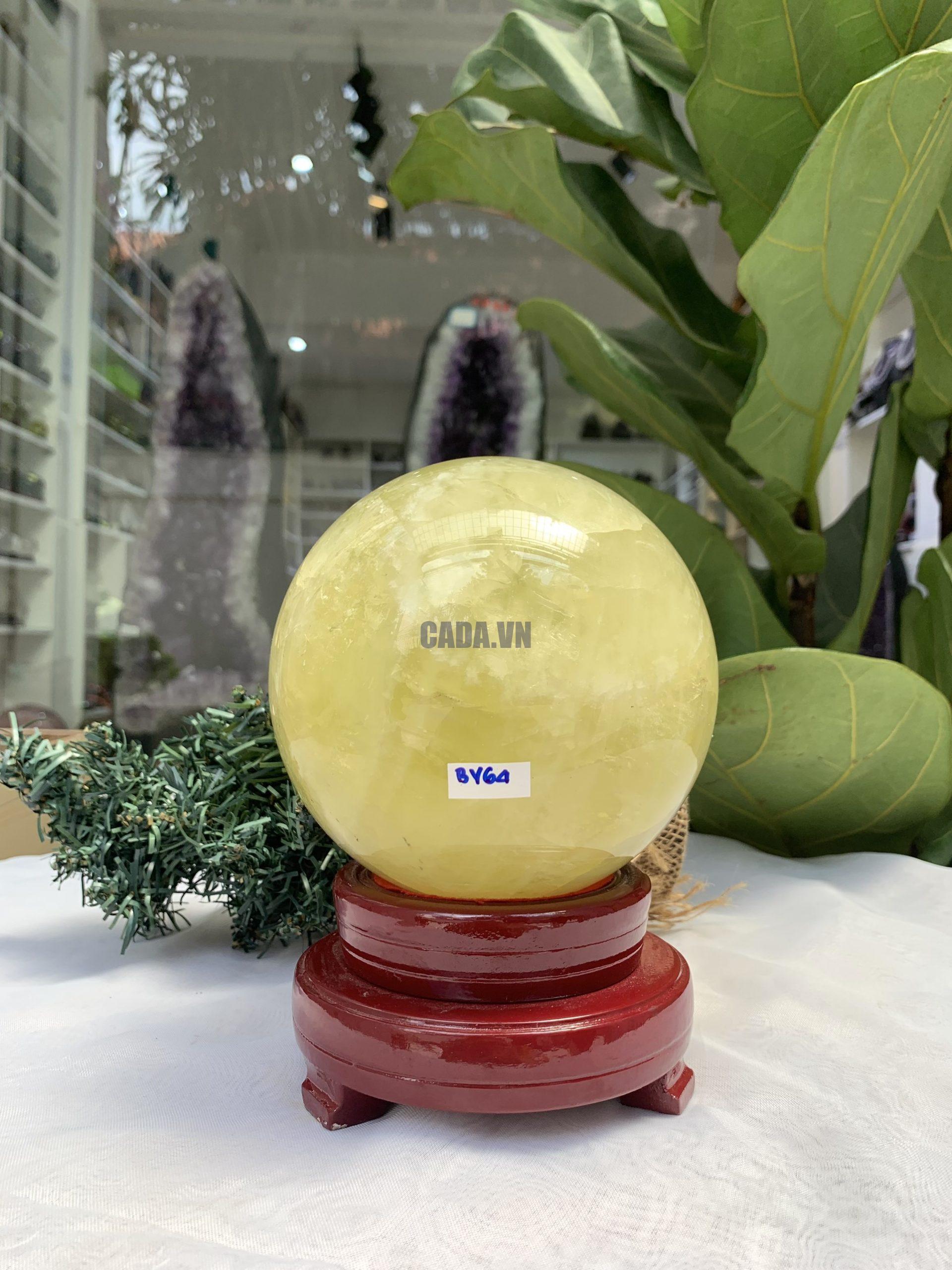 Bi cầu Thạch Anh Vàng – Citrine Sphere (BV64)