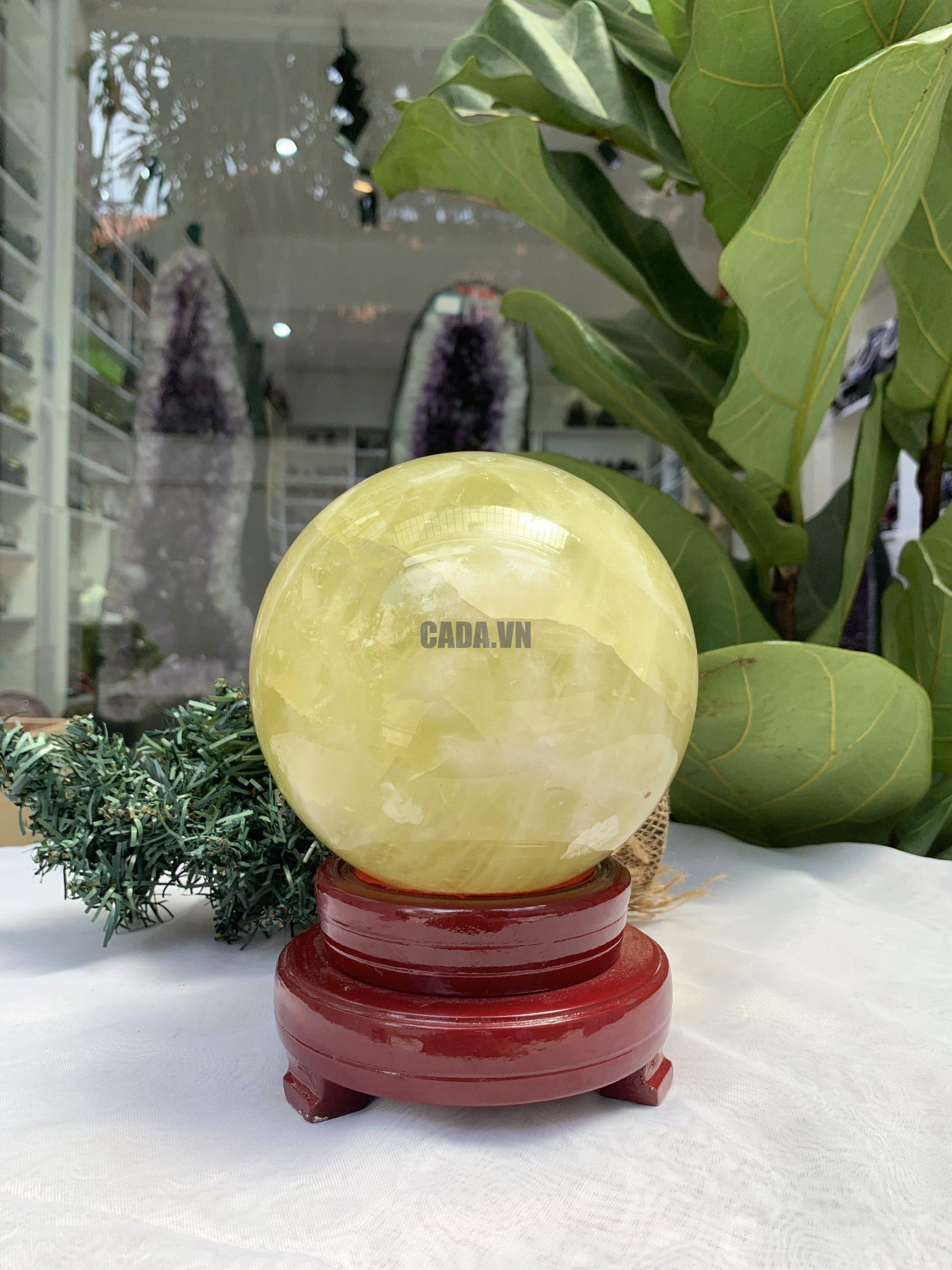 Bi cầu Thạch Anh Vàng – Citrine Sphere (BV64)