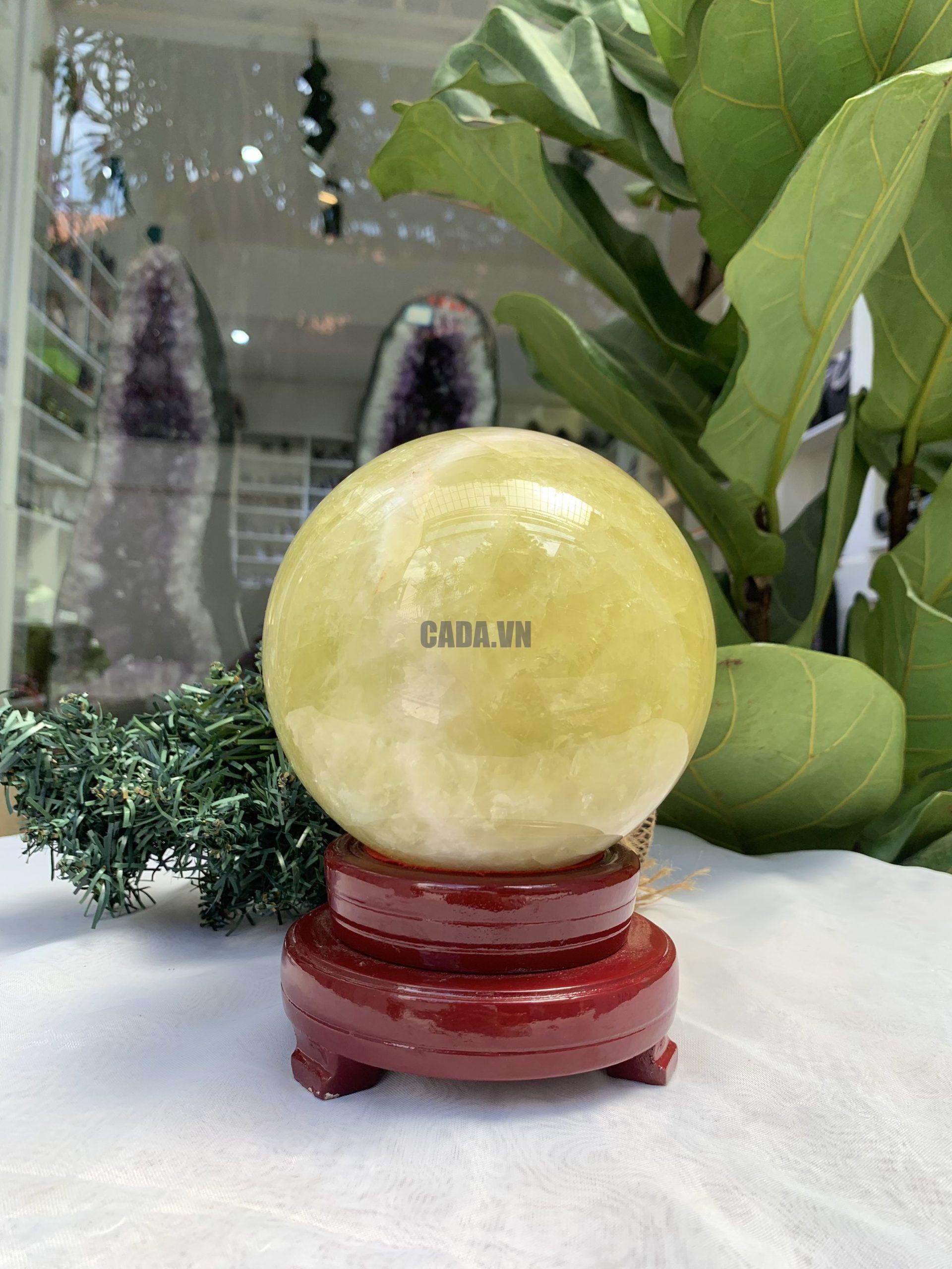 Bi cầu Thạch Anh Vàng – Citrine Sphere (BV70) 