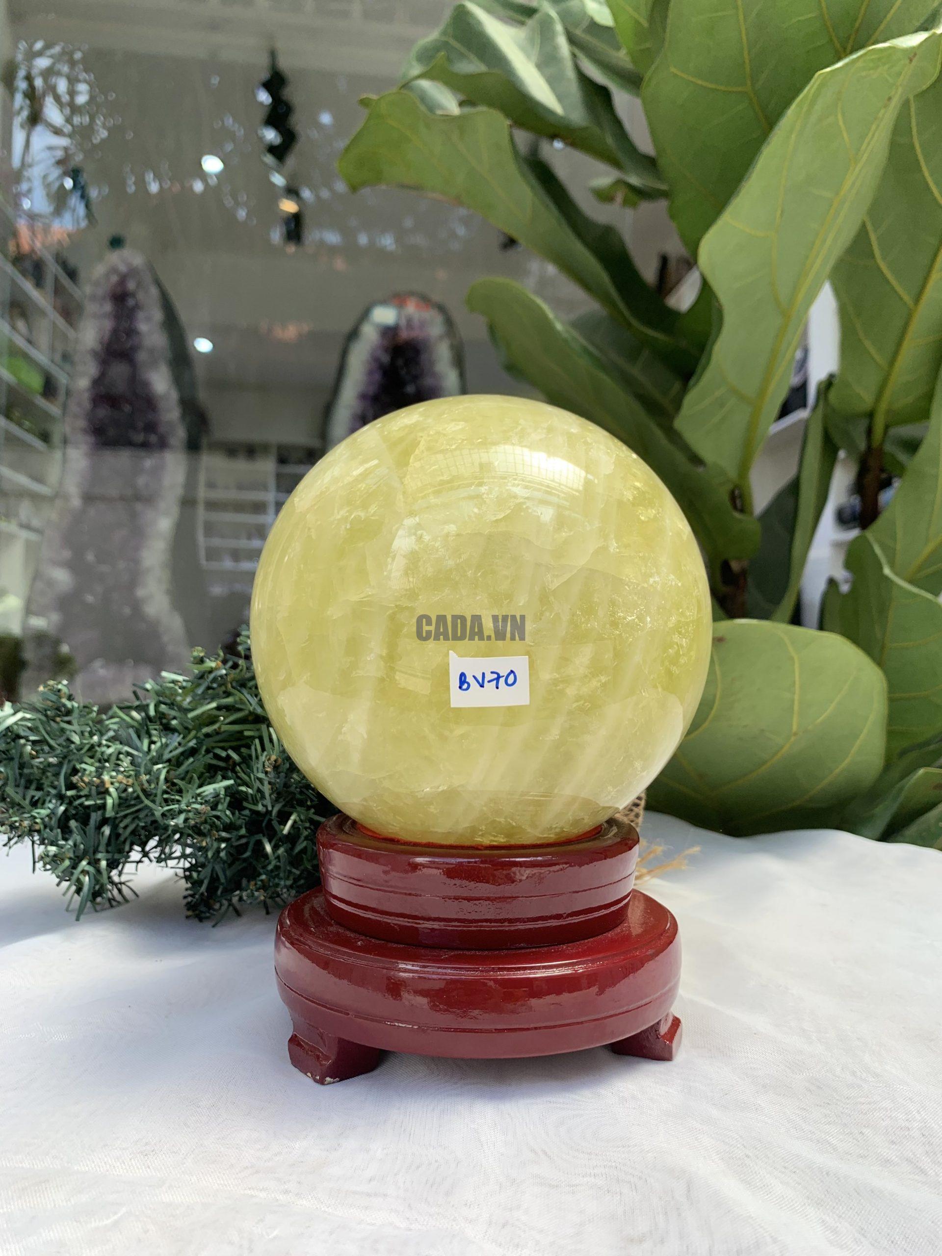 Bi cầu Thạch Anh Vàng – Citrine Sphere (BV70)