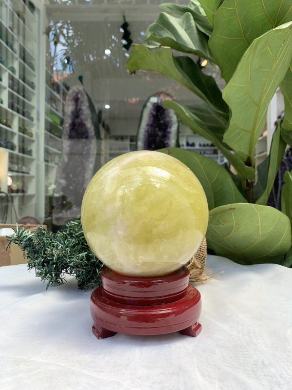 Bi cầu Thạch Anh Vàng – Citrine Sphere (BV70)