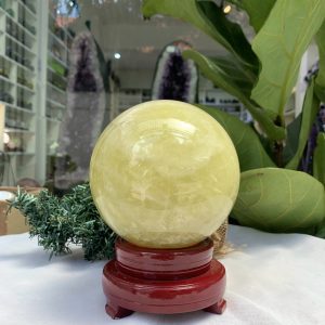 Bi cầu Thạch Anh Vàng – Citrine Sphere (BV68)
