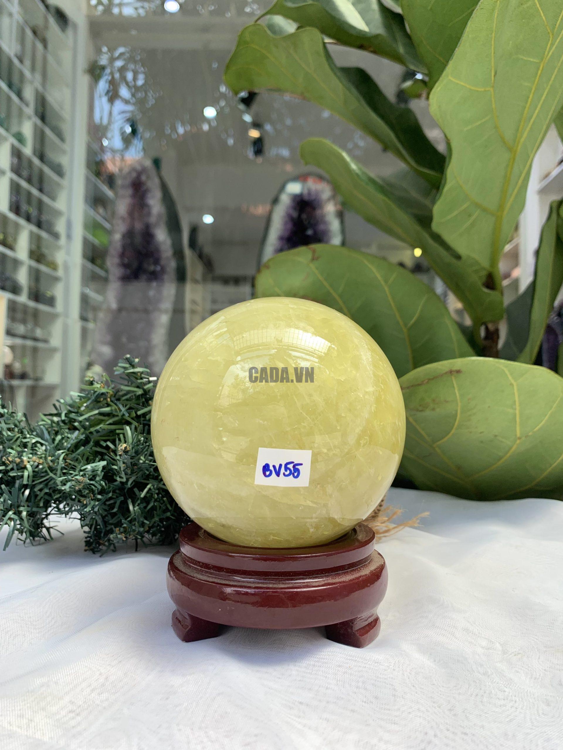 Bi cầu Thạch Anh Vàng – Citrine Sphere (BV55)