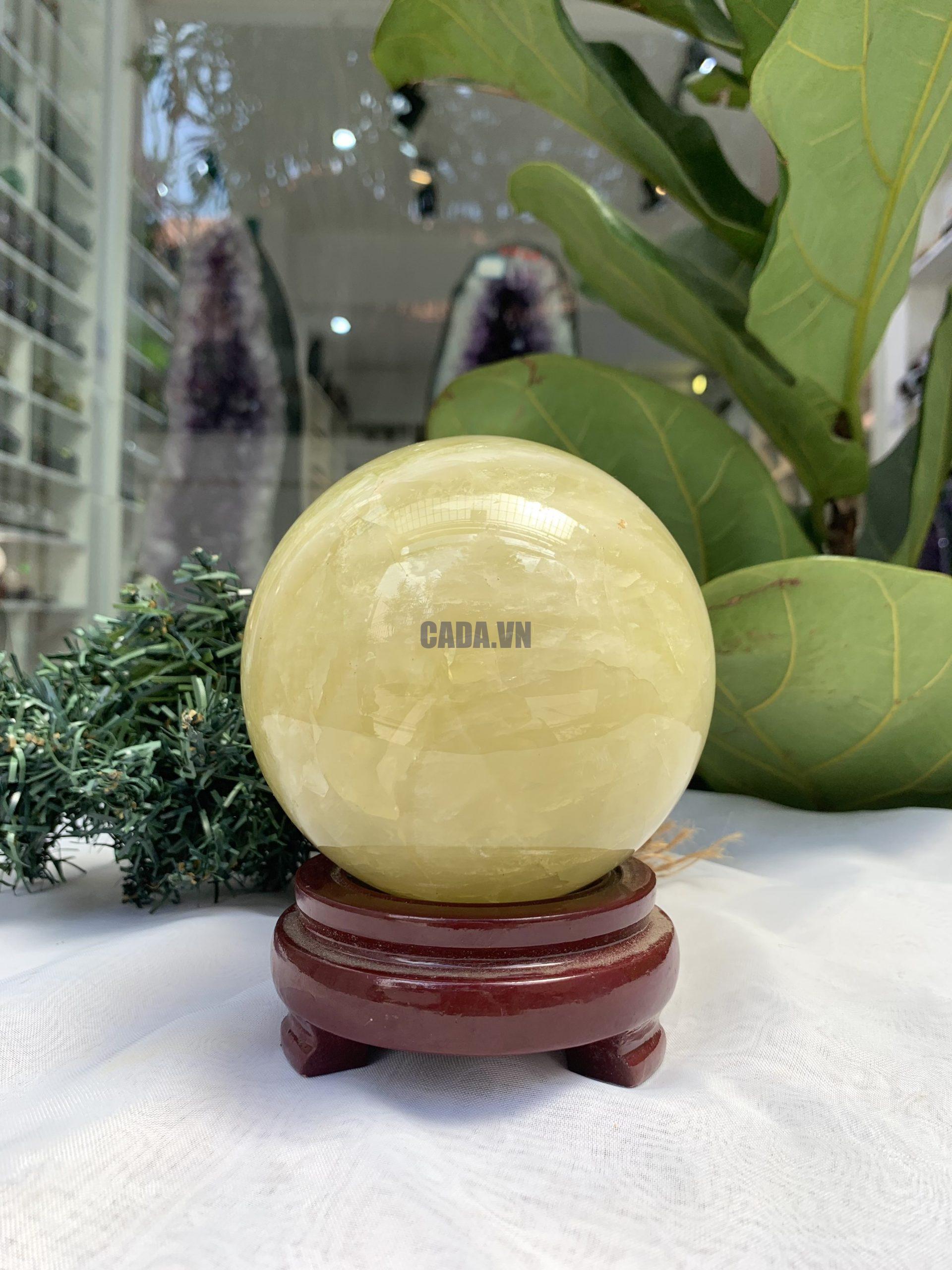 Bi cầu Thạch Anh Vàng – Citrine Sphere (BV55) 