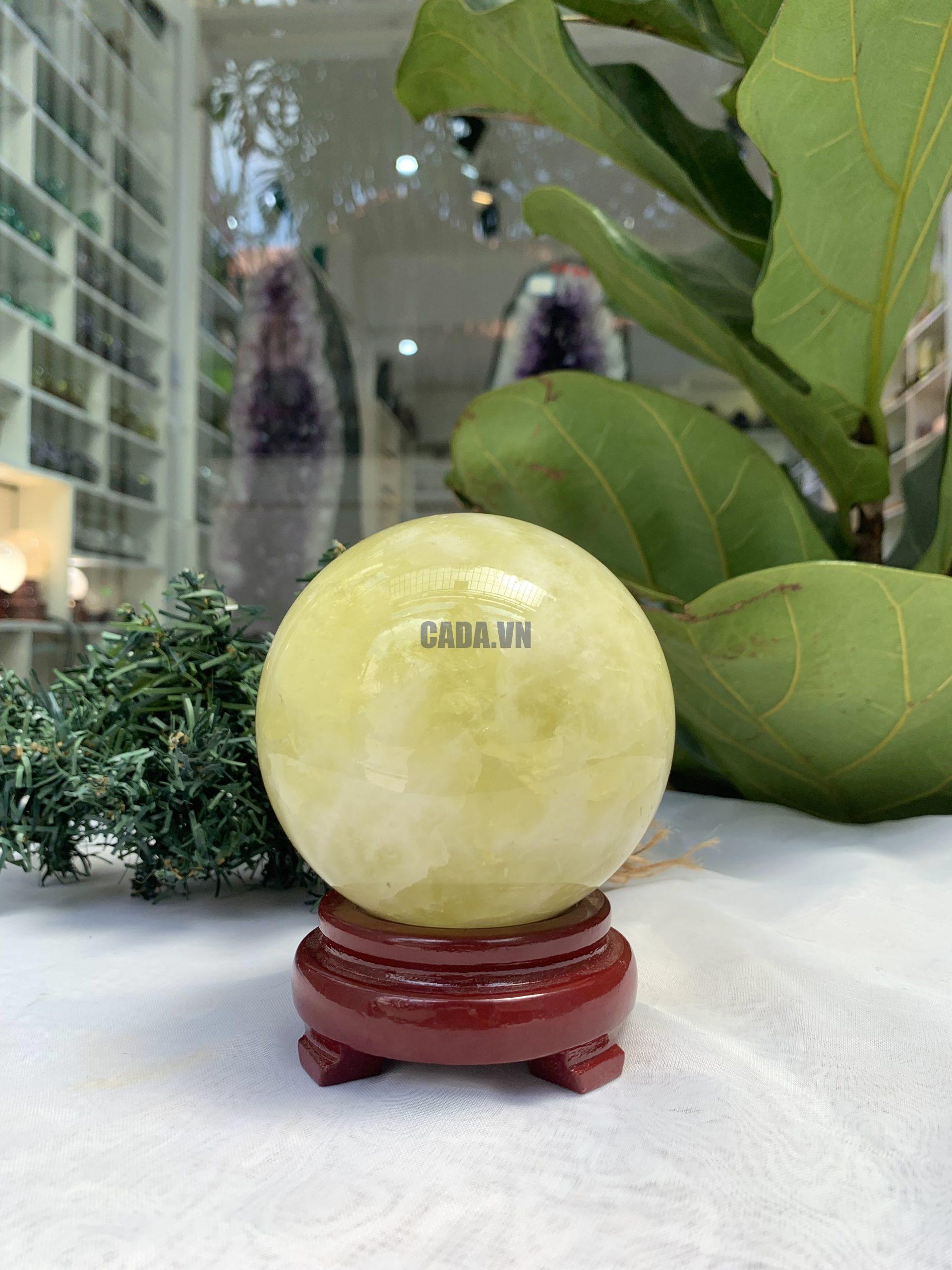 Bi cầu Thạch Anh Vàng – Citrine Sphere (BV60)