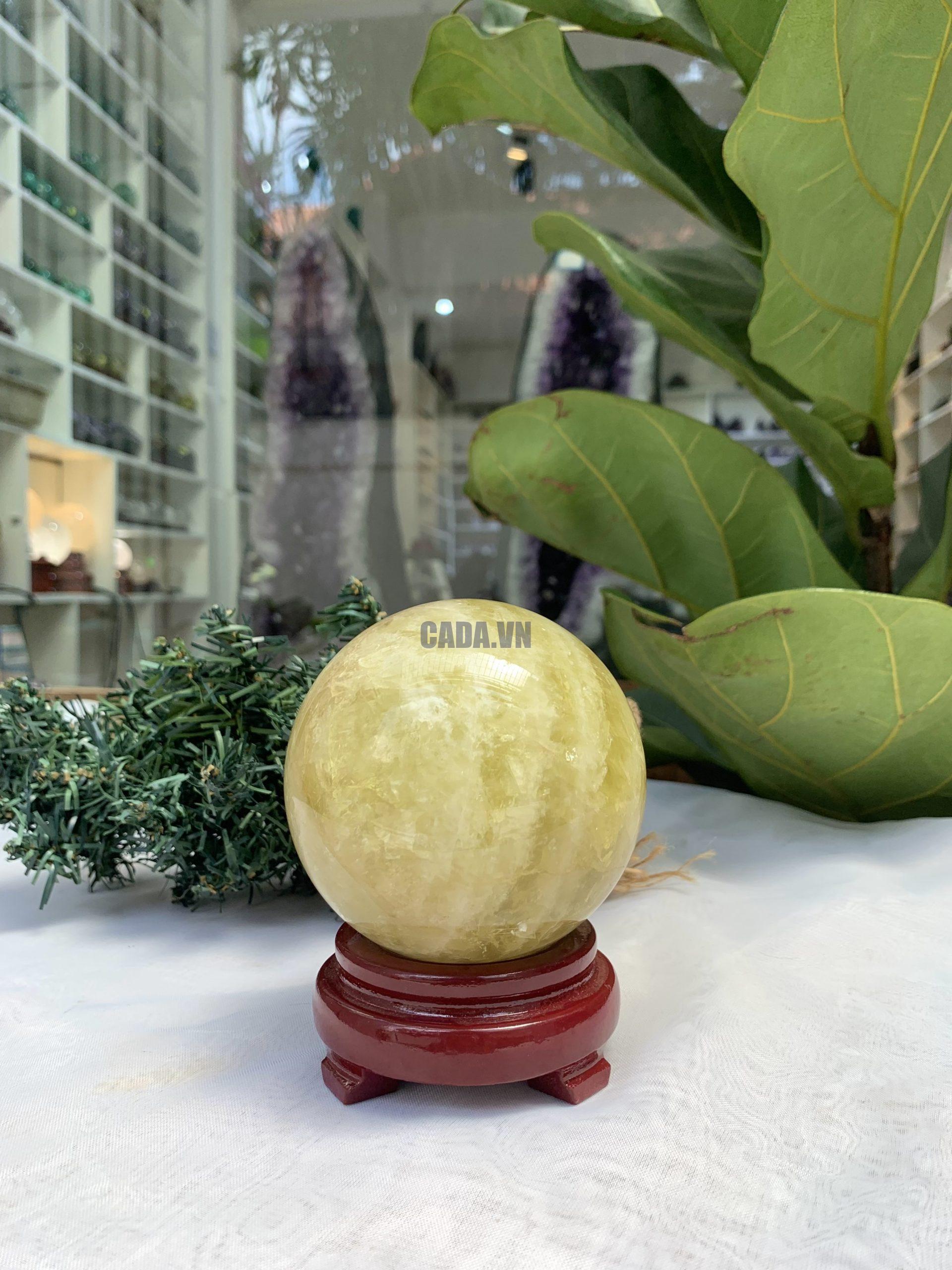 Bi cầu Thạch Anh Vàng – Citrine Sphere (BV52)