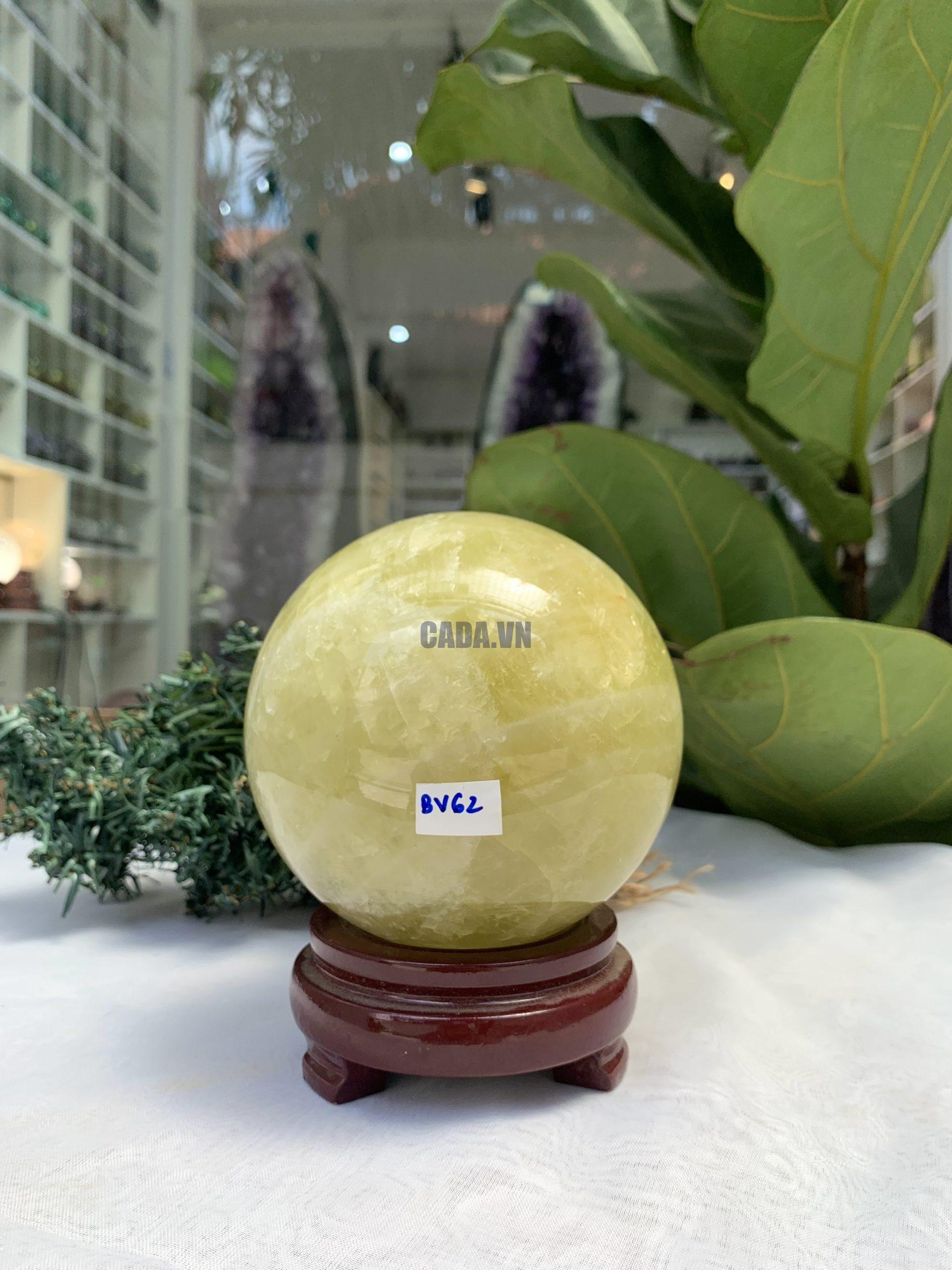 Bi cầu Thạch Anh Vàng – Citrine Sphere (BV62)