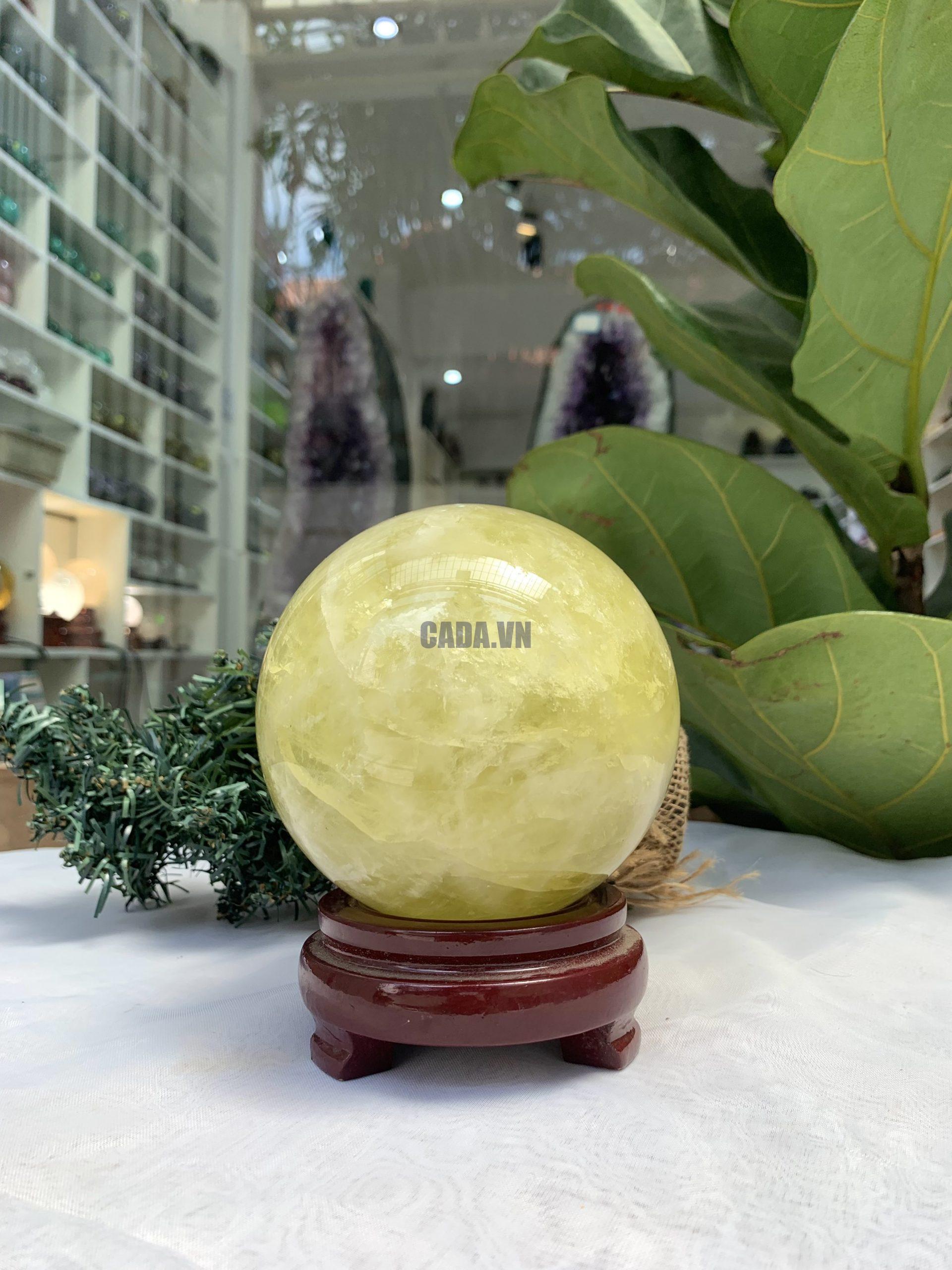 Bi cầu Thạch Anh Vàng – Citrine Sphere (BV56)