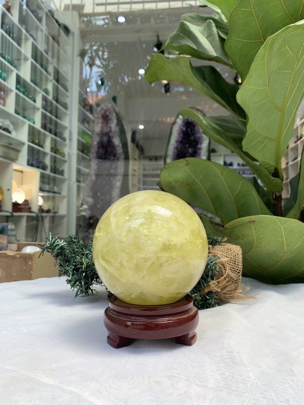 Bi cầu Thạch Anh Vàng – Citrine Sphere (BV56)