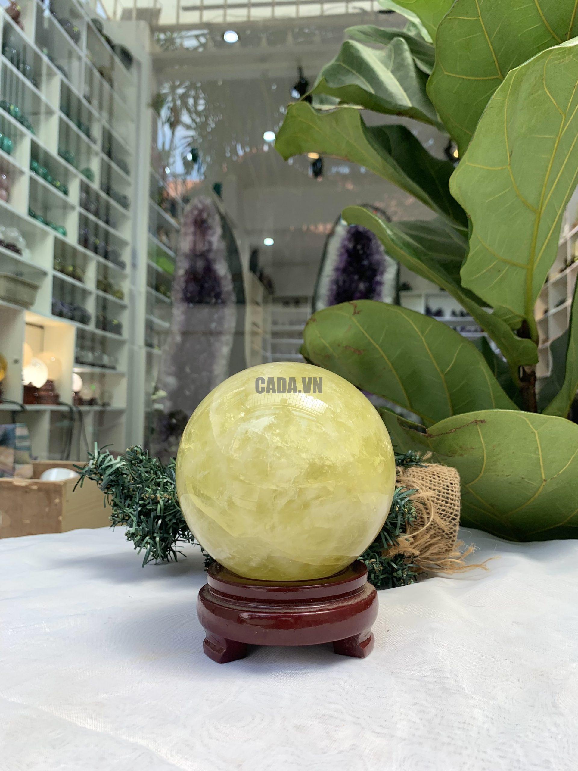 Bi cầu Thạch Anh Vàng – Citrine Sphere (BV56)