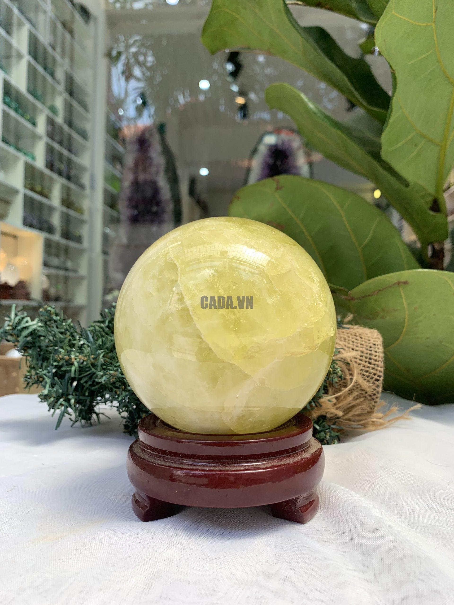 Bi cầu Thạch Anh Vàng – Citrine Sphere (BV57)