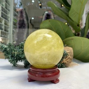 Bi cầu Thạch Anh Vàng – Citrine Sphere (BV61)