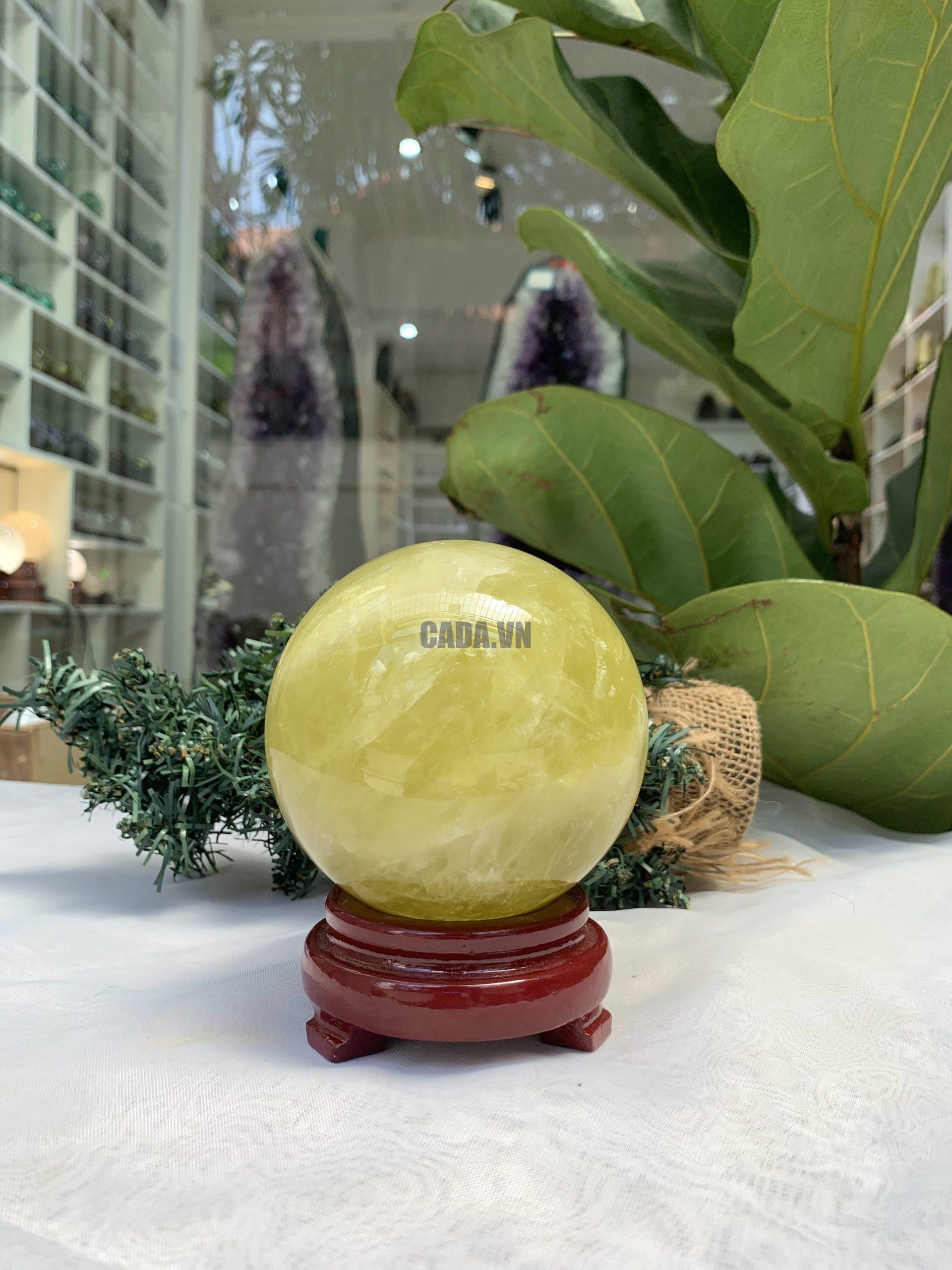 Bi cầu Thạch Anh Vàng – Citrine Sphere (BV61)