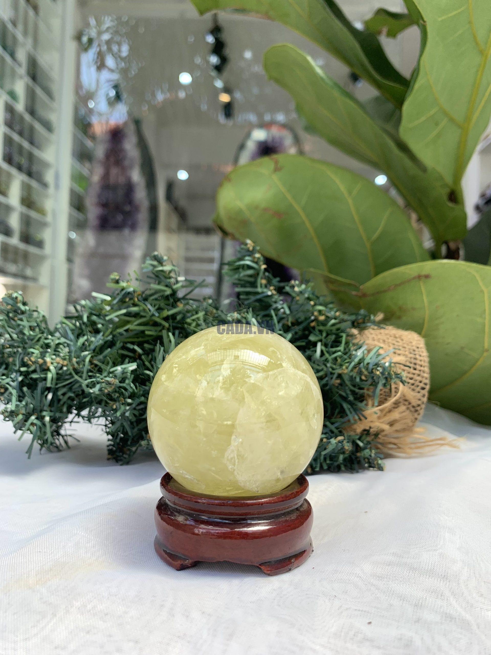 Bi cầu Thạch Anh Vàng – Citrine Sphere (BV59)