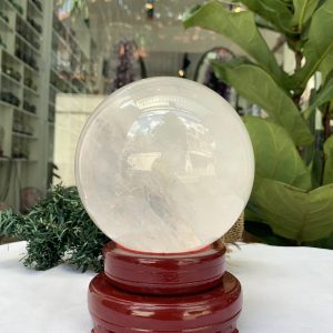 QUẢ CẦU PHONG THỦY THẠCH ANH TRẮNG ĐK: 12,1CM KL: 2,950KG MS: BTR57