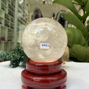 QUẢ CẦU PHONG THỦY THẠCH ANH TRẮNG ĐK: 10,8CM KL: 1,915KG MS: BTR52