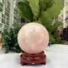 Bi cầu Thạch Anh Hồng – Rose Quartz Sphere (BH94), ĐK: 9,0CM, KL: 1,070KG