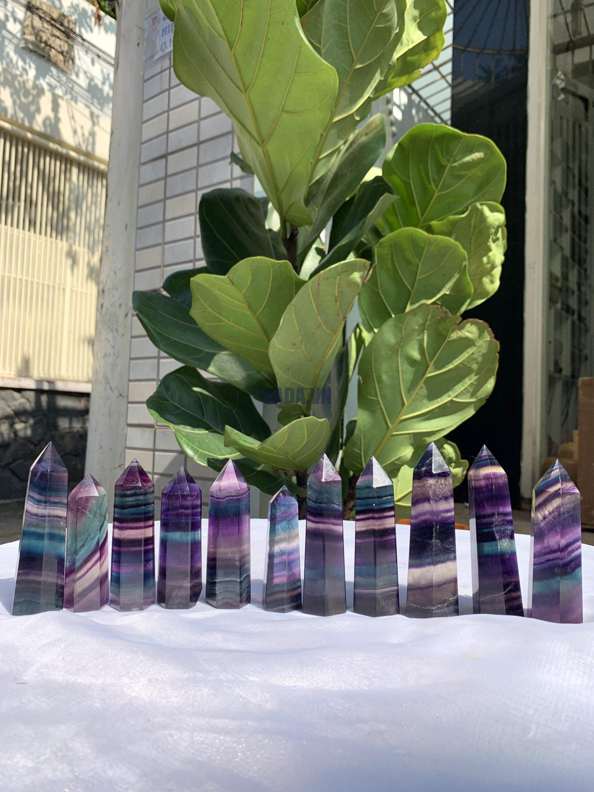 Trụ đá Rainbow Fluorite- Rainbow Fluorite Point | Đá thanh tẩy , tarot | CADA DECOR