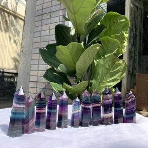 Trụ đá Rainbow Fluorite- Rainbow Fluorite Point | Đá thanh tẩy , tarot | CADA DECOR