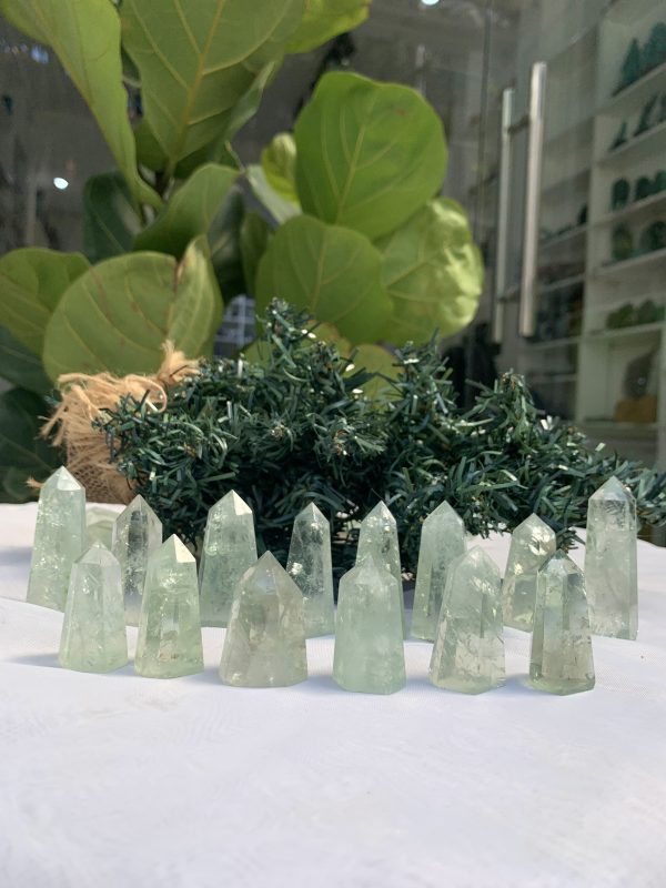 Green quartz - Prasiolite Point | Đá thanh tẩy, đá sưu tầm, đá tarot | CADAVN