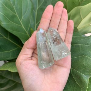 Trụ đá Green Quartz - Prasiolite Point | Đá thanh tẩy , tarot | CADA DECOR
