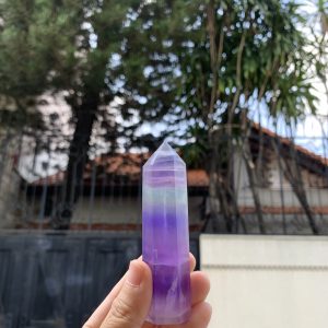Trụ Indigo Fluorite |Indigo Fluorite Point | Đá sưu tầm, đá thiền định, tarot, thanh tẩy| CADA DECOR