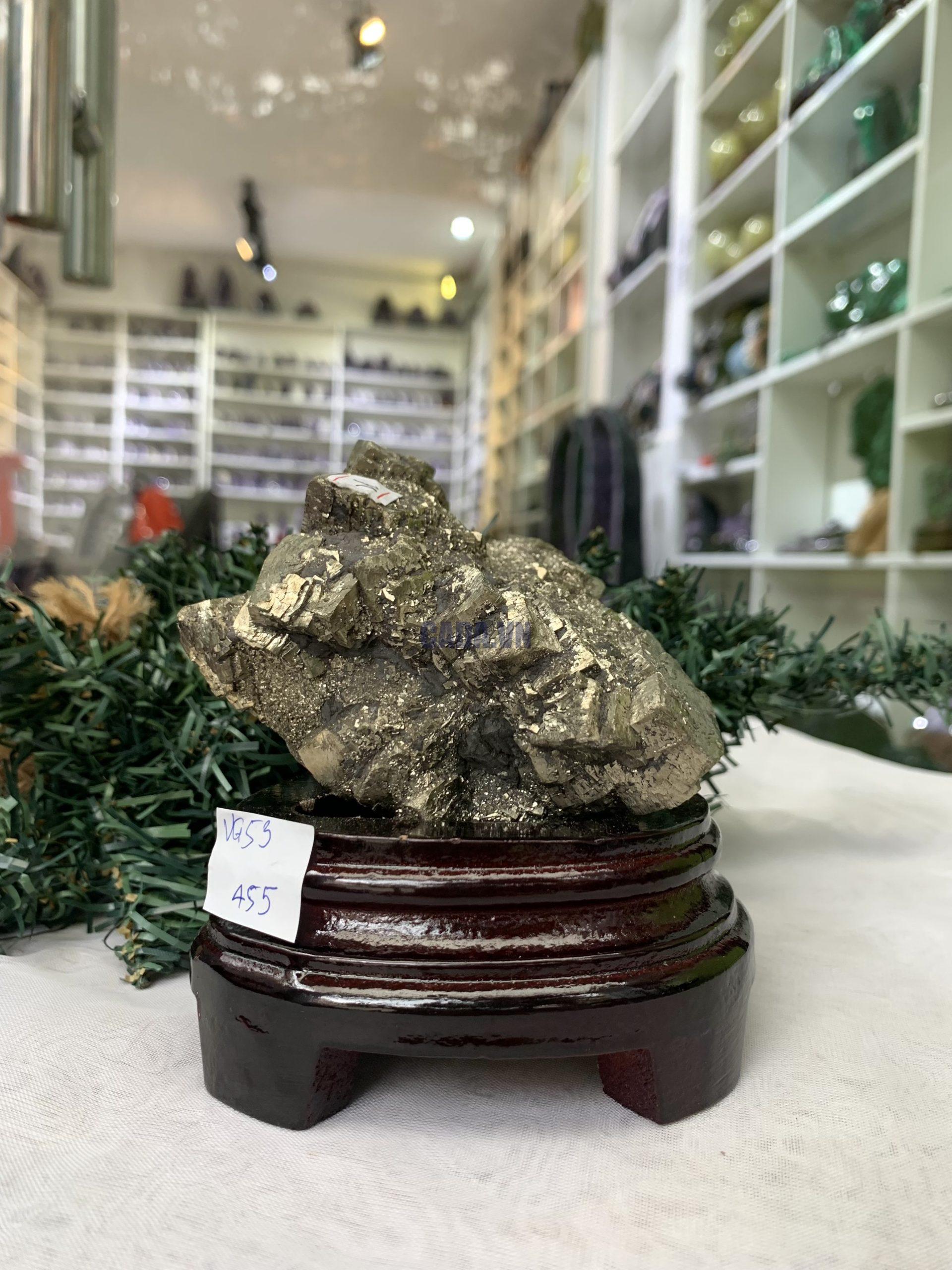 ĐÁ VÀNG GĂM – Pyrite, KT: C12xN7 CM (VG53), 0,910KG