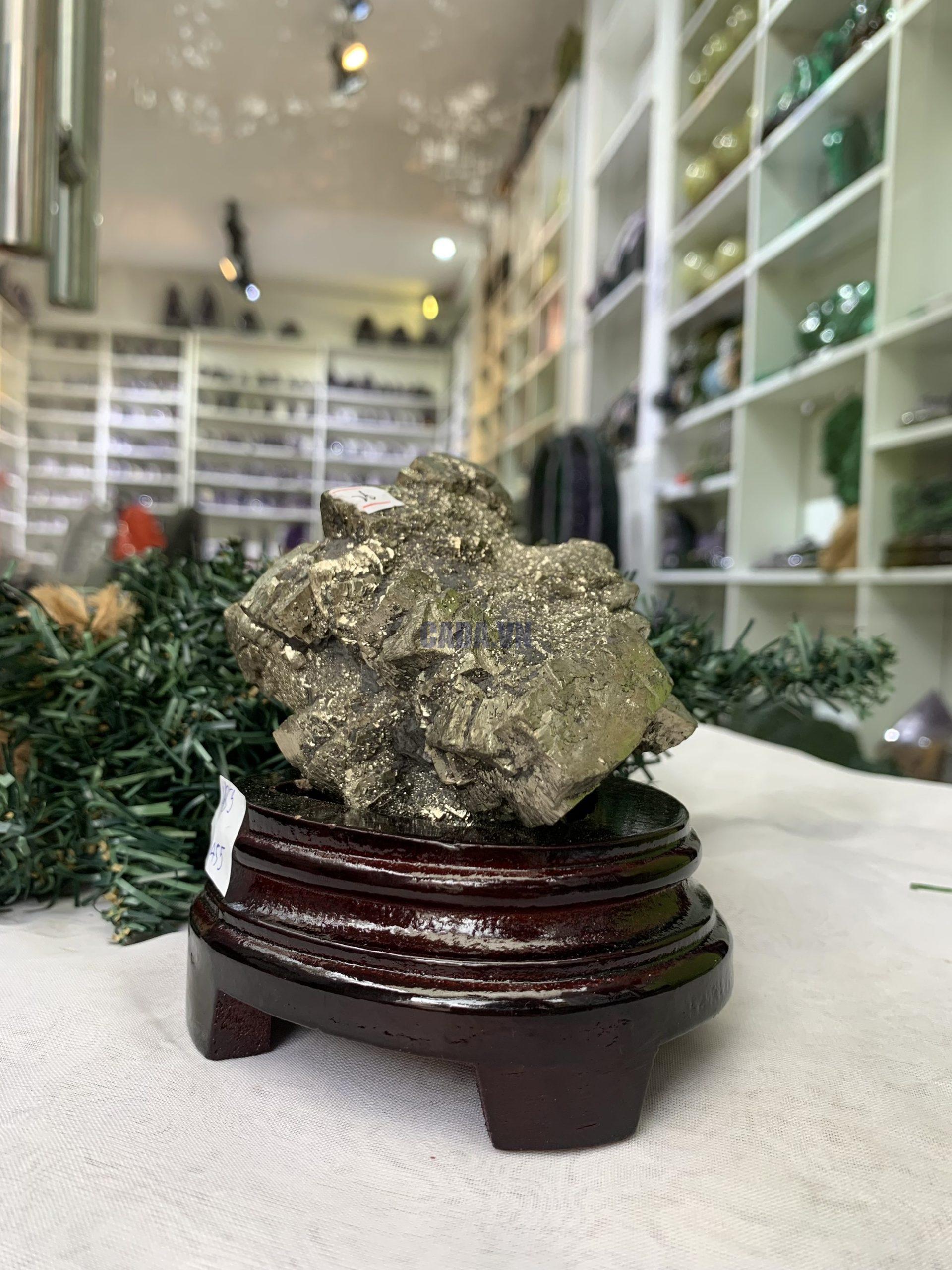 ĐÁ VÀNG GĂM – Pyrite, KT: C12xN7 CM (VG53), 0,910KG 